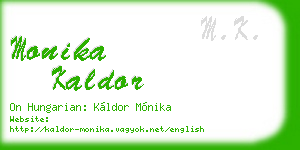 monika kaldor business card